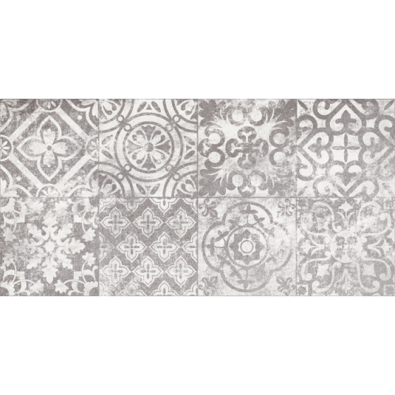 London Decorado Blanco 25x50 λευκό ματ πλακάκι τοίχου με acero μοτίβα